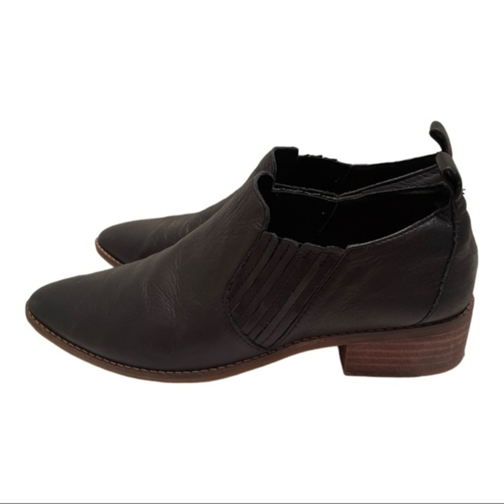 LUCKY BRAND Lenci Black Low Ankle Boot Pebbled Leather Size 9/40 - Picture 3 of 8